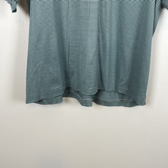 Tiger Woods Mens XL Striped Short Sleeve Button Pullover Golf Polo Stripe Shirt - Picture 2 of 10